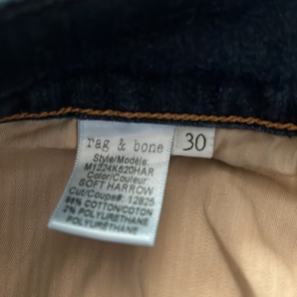 Size 39 Rag & Bone New York Standard Issue Fit 1, skinny leg. - Picture 5 of 5